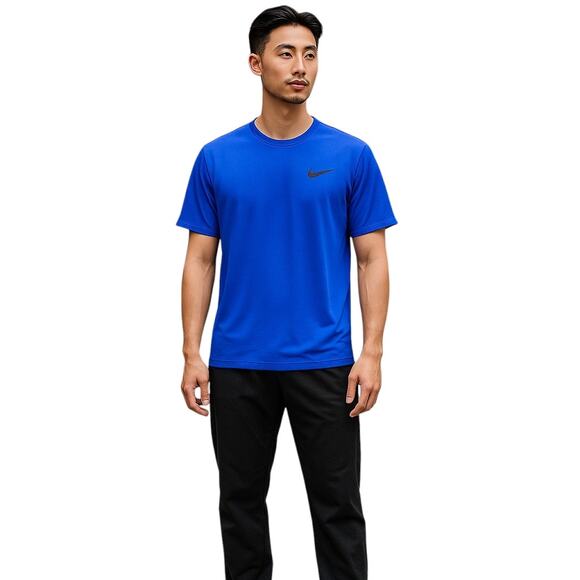 Nike Dri-FIT Men’s Performance Tee Shirt Blue Size M | Lightweight Activewear - Picture 1 of 7
